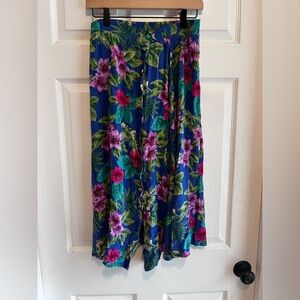 SAG HARBOR Colorful Rayon Skirt with Colorful Buttons Size Large